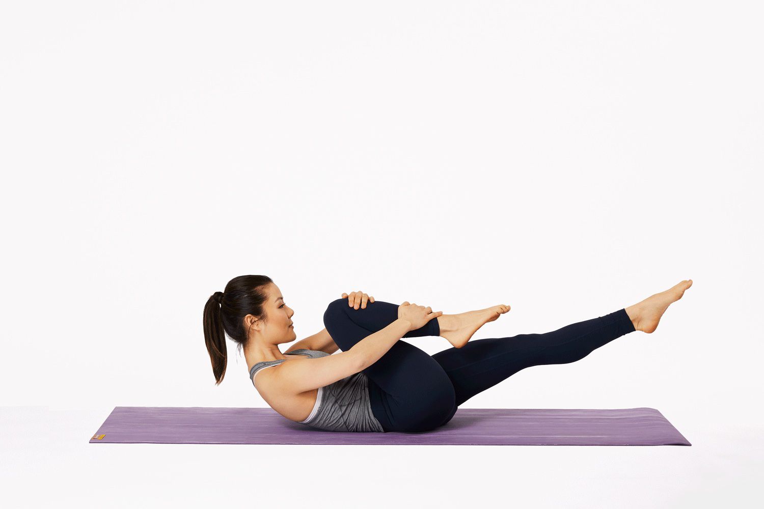 Pilates exercises on mat