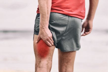 guy suffering from hamstring injury